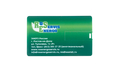 Флешка Пластиковая Визитка "Visit Card" S78 зелёный, уф-печать 4+4
