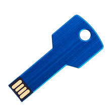 Флешка Металлическая Ключ "Key" R145 синий 128 Гб