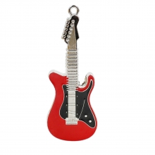 Флешка Металлическая Гитара "Guitar" R153 красный 16 Гб