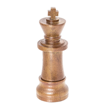 Флешка Деревянная Шахматы Король "Chess King" F25 бронзовый 128 Гб