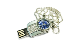 Флешка Металлическая Часы Кулон "Pendant Watch" R303