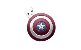 Флешка Металлическая Щит Капитан Америка "Captain America Shield" R189