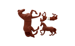 Флешка Резиновая Лошадь "Equine" Q343