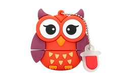 Флешка Резиновая Глазастая Сова "Big Eyed Owl" Q387