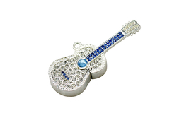 Флешка Металлическая Гитара Сваровски "Guitar Swarovski" R330