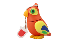 Флешка Резиновая Попугай "Parrot" Q377